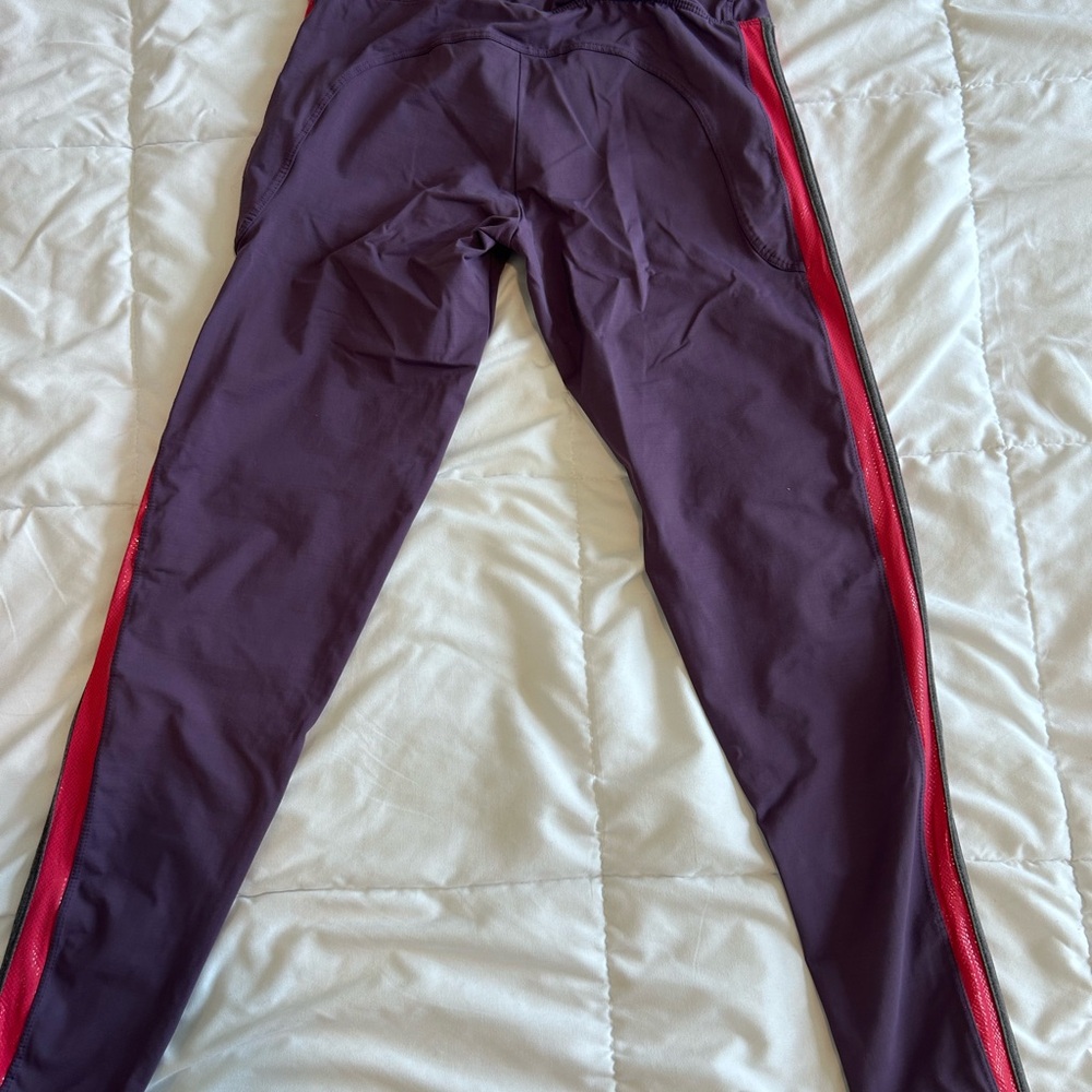 Kids Purple and Red Track Pants